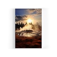 Wall Art Canvas for Dinning room. Dawn or Dusk: Reflecting Serenity in Nature's Embrace, 39 x 26 inch