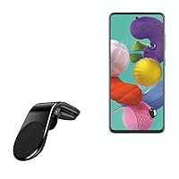 BoxWave Car Mount Compatible with Samsung Galaxy A51 5G - MagnetoMount Clip, Metal Car Air Vent Strong Magnet Mount - Jet Black