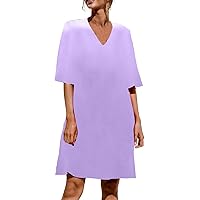 ZunFeo Womens 2023 Linen Dress Flutter Sleeve Lightweight Mini Dress Cute Petite Length Casual Beach Sundress Resort Wear