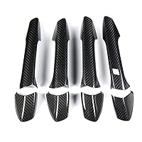 New Carbon Fiber Handle Covers Compatible with Mercedes Benz CLA C117 2013-2018 CLA180 CLA200 CLA 220 CLA250 (Only Drive Side Door with Touch Auto Lock)