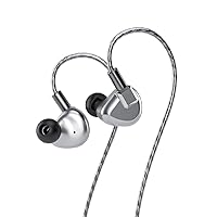 AOSHIDA LETSHUOER S12 in-Ear Earphone 14.8mm Planar Magnetic Driver IEMs HiFi Headphone with Silver Plated Monocrystalline Copper Cable 3.5mm Headphones Jack Headset Earbud (Silver)