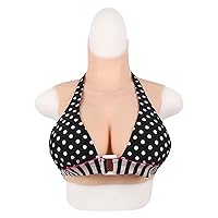 Silicone Breast Cotton Filled C Cup Artificial Breast Enhancer Transvestite Breasts Realistic Breastplate Breast Silicone for Transgender Mastectomy 1 Ivory