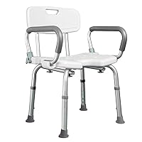 Bath Stools,Adjustable Showering Stool Seat Bench | Shower Chair with Removable Back | Non Slip Tub Safety | Bathroom Aid,A (B)