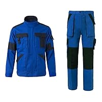 GMOIUJ Men Working Clothes Welding Suit Jacket and Pants Wear Resistant Clothing Workwear Work Suit for Mechanic