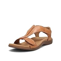 Taos The Show Premium Leather Women's Sandal - Experience Everyday Style, Comfort, Arch Support, Cooling Gel Padding and an Adjustable Fit for Exceptional Walking Comfort