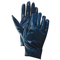 MAGID 4823-L Blue Magic 4823 Perforated Blue Nitrile-Coated Glove, Women's (Pack of 12)