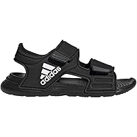 adidas Altaswim Sandal, Black/White/Grey, 2 US Unisex Little Kid