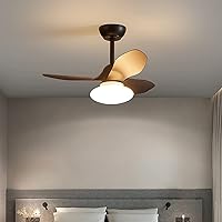 Ceiling Fans, Modern Ceiling Fan Chandelier Ceiling Fan with Led Light Tooth Ceiling Fans with Lights and Remote for Bedrooms Music Ceiling Fans with Lamps Silent/Brown