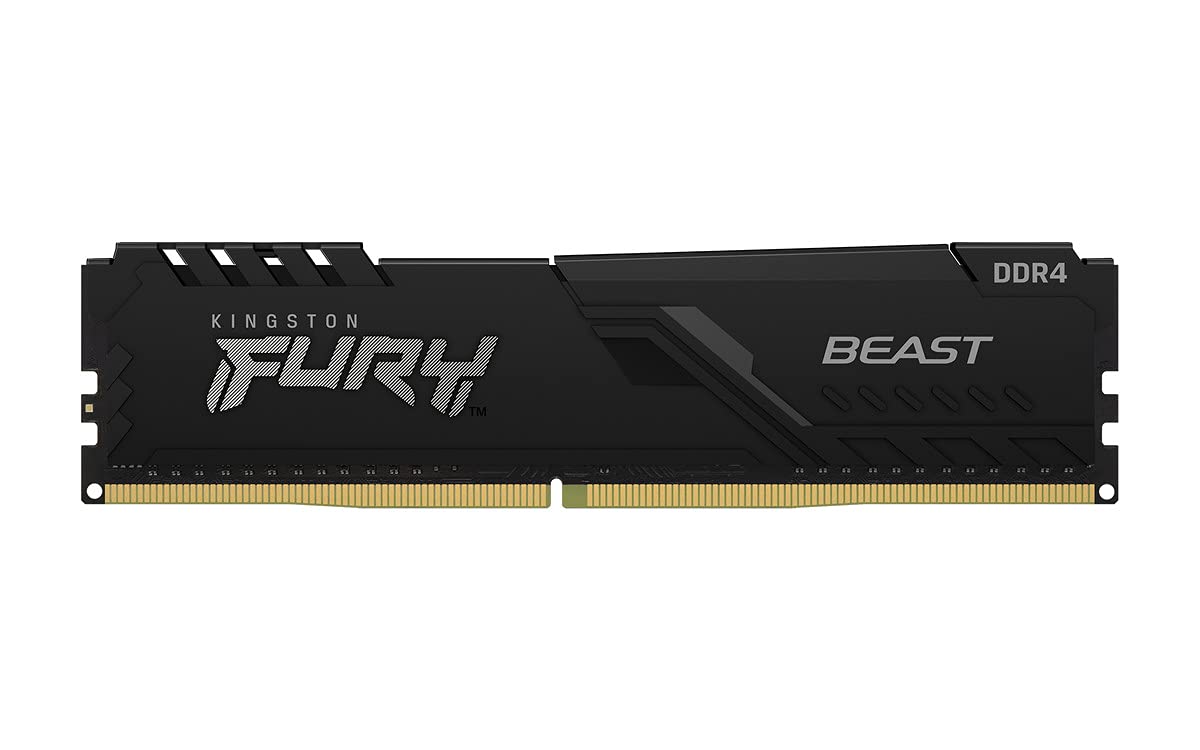 Kingston FURY Beast 32GB (2x16GB) 3200MHz DDR4 CL16 Desktop Memory Kit of 2 KF432C16BBK2/32, Black (KF432C16BBK2/32)