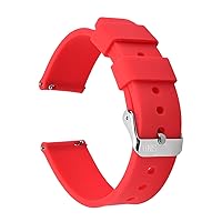 Watch Bands - Soft Silicone Quick Release Straps - Choose Color & Width - 18mm, 20mm, 22mm - Soft Rubber Watch Bands