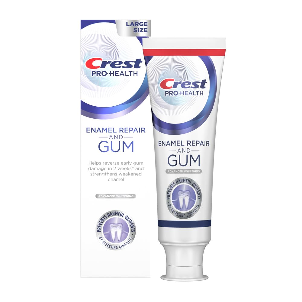Crest Pro-Health Enamel Repair and Gum Toothpaste 4.8 oz Anticavity, Antibacterial Flouride Toothpaste, Clinically Proven, Gum and Enamel Protection, Advanced Whitening