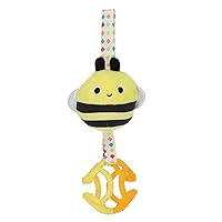 Eric Carle Very Hungry Caterpillar Busy Bee Chime Toy with Silicone Gummi Ogobolli – Makes Sound When Shaken and Great for Teething – Hanging Loop for On The Go