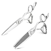 5.5 INCH hair scissors sharp hair shears for hair cutting scissors barber scissors and 5.75 INCH hair thining scissors thinning shears Kinsaro