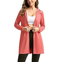 Women's UPF 50+ Swim Cover Up Sun Protection Hoodie Long Jacket SPF Lightweight Beach Cover Ups for Women