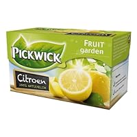 Pickwick Tee Zitrone/Citroen, aromatisierter Schwarztee, Fruit Garden, Zitronentee, fruchtig, 20 Teebeutel