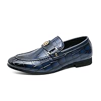 Mens Penny Loafers Croc Leather Business Dress Slip on Loafer Shoes for Men Suitable for Daily, Business & Wedding Wear