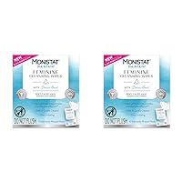 Monistat Maintain Feminine Wipes with Boric Acid for Feminine Care, Fragrance Free, 12 Ct (Pack of 2)