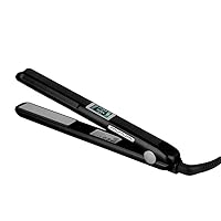 Professional Ultrasonic Infrared Hair Care Hair Straightener for Hair Treatment Therapy Repair Damaged Hair LCD Display 360° Swivel Cord (Black)