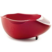 Norpro NOR-2176 Plastic Serving Bowl with Strainer , Red