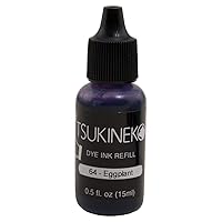 Tsukineko 1/2 Fluid Ounce Water-Based Dye Inker, Eggplant