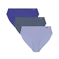 Under Armour Women's 3-Pack Pure Stretch No Show Bikini Underwear, All-Day Comfort & Ultra-Soft Fit