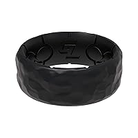 Groove Life Zeus Hammered Silicone Ring Breathable Rubber Wedding Rings for Men, Lifetime Coverage, Unique Design, Comfort Fit Ring
