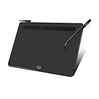 Adesso Graphics Drawing Tablet 8 x 5 Inch Large Active Area with 8192 Levels Battery-Free Pen and 6 Hot Keys, Compatible with PC/Mac/Android OS for Painting, Design & Online Teaching CYBERTABLET K8