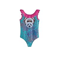 PattyCandy Kid Girls Swimsuits Gradient Happy Birthday Panda & Circus Theme 2-Piece Tankini Size 2-16