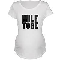 Old Glory Milf to Be White Maternity Soft T-Shirt - Large