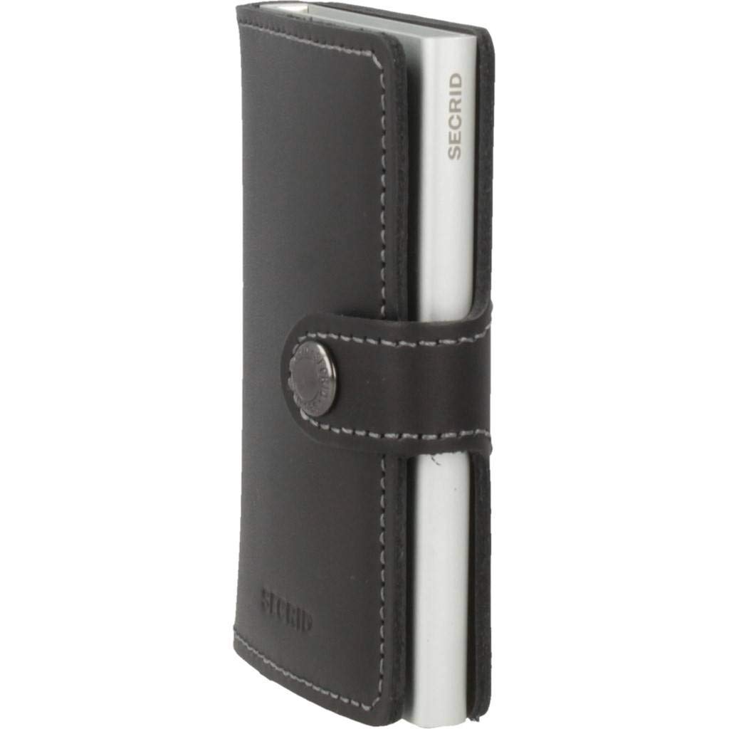 Secrid mini wallet genuine black leather with RFID protection / with one  click all cards slide out gradually