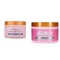 Moroccan Rose and Watermelon Whipped Shea Body Butters, 8.4oz Each, Hydrating Moisturizers with Shea Butter