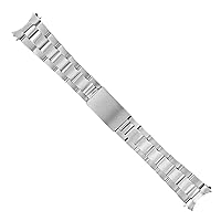 Ewatchparts 19MM OYSTER WATCH BAND SOLID COMPATIBLE WITH 78350 ROLEX DATE 34MM POLISH CENTER S/STEEL