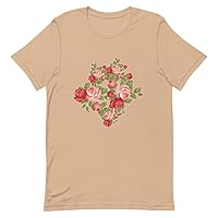 T-Shirt Unisex Hilarious Blooms Floweret Floret Bunch Boquet Enthusiast Humorous Vegetation Tan