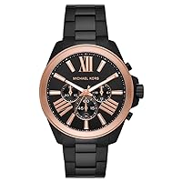 Michael Kors Wren Men's Chronograph Watch with Stainless Steel or Leather Strap