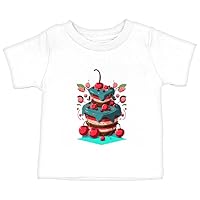 Cake with Berries Baby Jersey T-Shirt - Art Baby T-Shirt - Cake T-Shirt for Babies