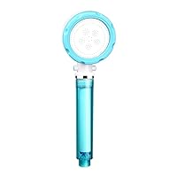 Shower System Ionic Shower Head Handheld Magnetic Therapy Shower Head, Prevention Dry Skin and Hair, Negative Ion Sprinkler Triple Filtering Saving Water Shower Head,Blue