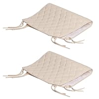 TL Care Waterproof Quilted Sheet Saver Cover Made with Organic Cotton Top Layer, Natural Color, 2 Pack
