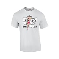 Betty Boop The Original Sass Symbol Distressed Unisex Short Sleeve T-Shirt Graphic Tee Graphic Tee-White-5xl