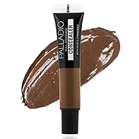 Palladio Full Coverage Concealer, Under Eyes Disguise, Creamy Face and Eye Concealer, Evens Skin Tone, Conceals Blemishes, Dark Circles and Fine Lines, Use with Concealer Brush, Mocha