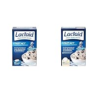 Fast Act Lactose Intolerance Relief Caplets with Lactase Enzyme, 96 Count & Fast Act Lactose Intolerance Chewables with Lactase Enzymes, Vanilla, 60 Count (Pack of 1)