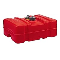 Scepter 08669 Rectangular 12 Gallon Low Profile Marine Fuel Tank For Outboard Engine Boats, 24.5-Inches x 18-Inches x 11.5-Inches, Red