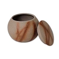 Ceramic Container Sugar Bowl for Home and Kitchen Japanese Traditional Earthenware Bizen Pottery