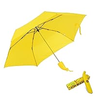 Sun Rain Umbrella UM-Banana Folding Yellow Umbrella UV Protection for Outdoor Activities Fancy Gifts
