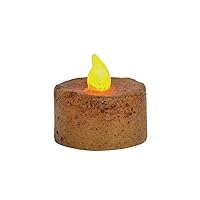 CWI Gifts 8-Piece Tealight Candle Set with Battery, 1-1/4-Inch, Burnt Ivory