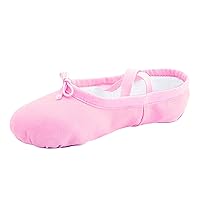 Ballet Shoes for Girls,Soft Leather Ballet Slippers No-Tie Warm Dance Yoga Practice Shoes for Toddler Girls