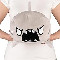Original Reversible Big Shark Plushie - Gray - Huggable and Soft Sensory Fidget Toy Stuffed Animals That Show Your Mood - Gift for Kids and Adults!