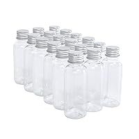 50ml Plastic Bottle With Aluminium Screw Cap Tiny Jars Cosmetic Container 50CC Travel Kit Empty Refillable Bottles Environment 20pcs