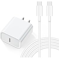 iPhone 15 Charger Fast Charging USB C Block 20W with Type C Cable 6.6ft for iPhone 15/15 Plus/15 Pro/15 Pro Max, iPad Charger for iPad Pro 2023/2022/2021/2020, iPad Air 5th/4th, iPad 10/Mini 6
