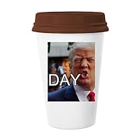 American President Great Ridiculous Image Mug Coffee Drinking Glass Pottery Ceramic Cup Lid
