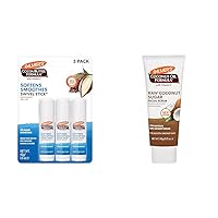 Palmer's Cocoa Butter Moisturizing Swivel Stick Pack of 3 & Coconut Sugar Facial Scrub Exfoliator Pack of 1 Skincare Bundle